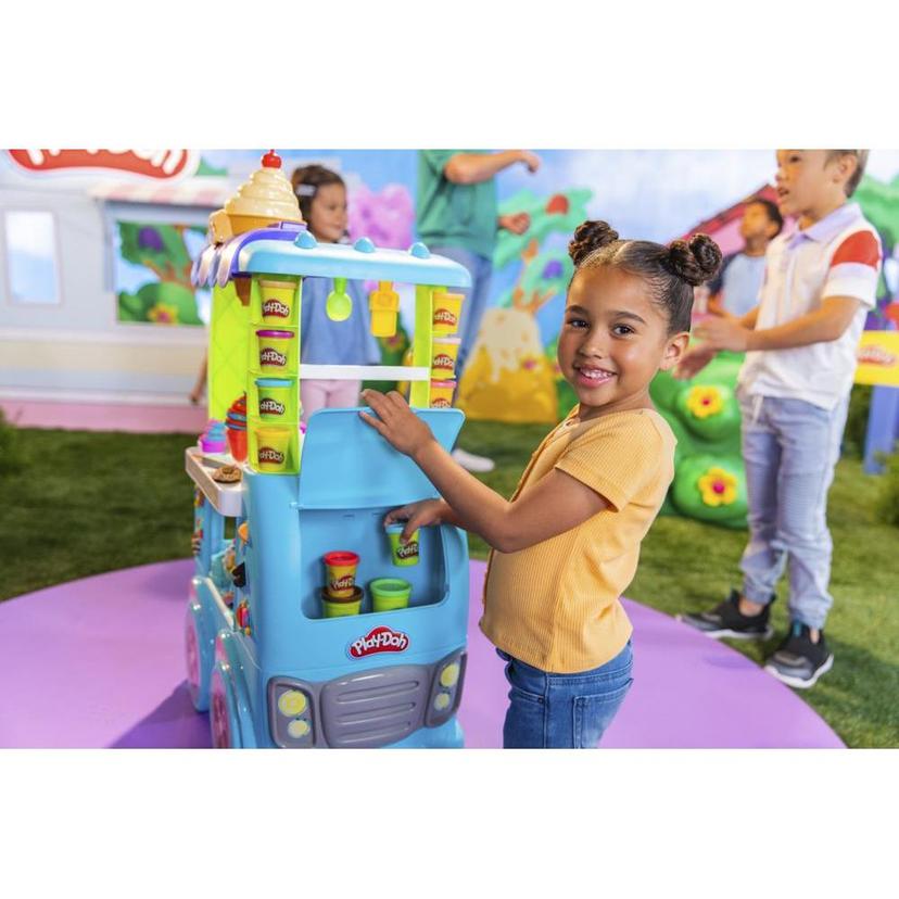 Play-Doh Kitchen Creations Ultimate Ice Cream Truck Playset with 27  Accessories, 12 Cans, Realistic Sounds - Play-Doh