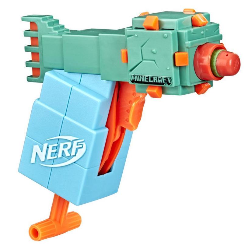Nerf MicroShots Minecraft Chicken Blaster, Includes 2 Nerf Elite Foam Darts  - Nerf