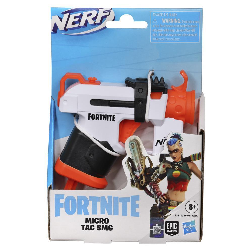 Nerf Fortnite Micro Tac SMG Mini Dart-Firing Blaster, Fortnite Tac SMG Equipment Design, Includes 2 Nerf Elite Darts product thumbnail 1