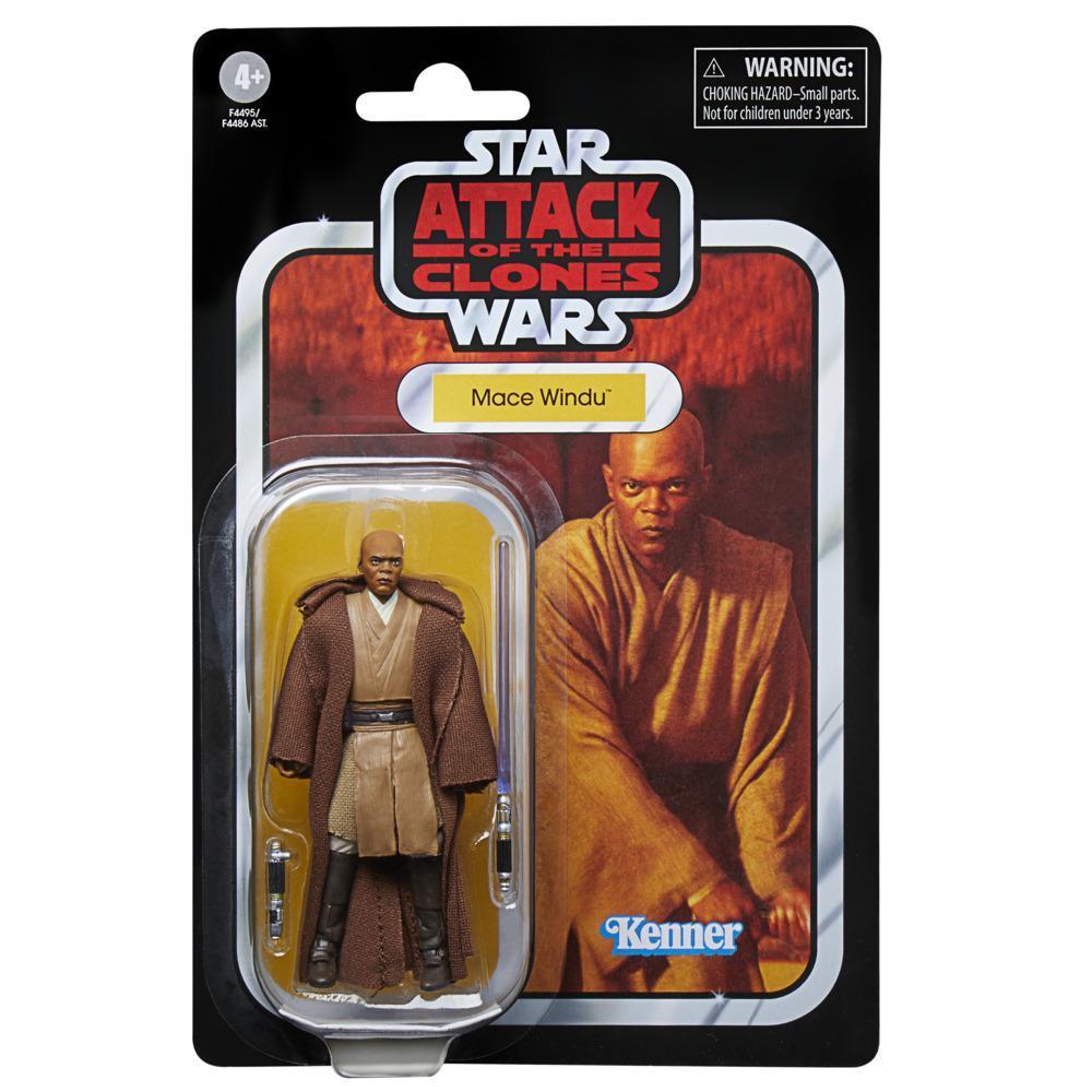 Star Wars The Vintage Collection Mace Windu Toy VC35, 3.75-Inch-Scale Star Wars: Attack of the Clones Action Figure Toy product thumbnail 1