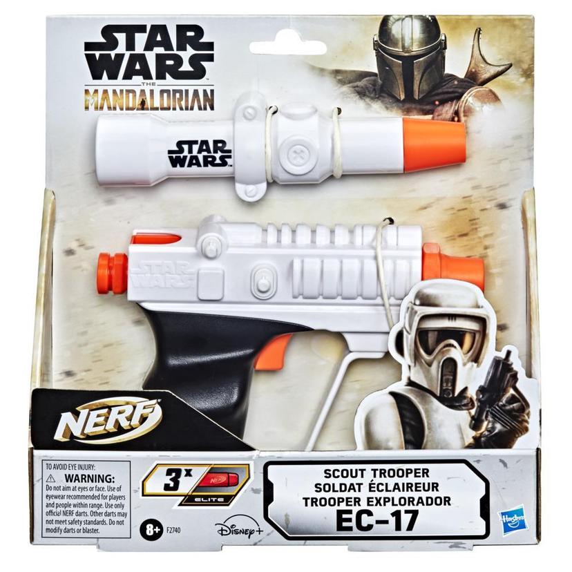 Nerf Star Wars Scout EC-17 Blaster, The Mandalorian, Reticle 3 Official Nerf Elite Darts, 2-Dart Storage - Nerf