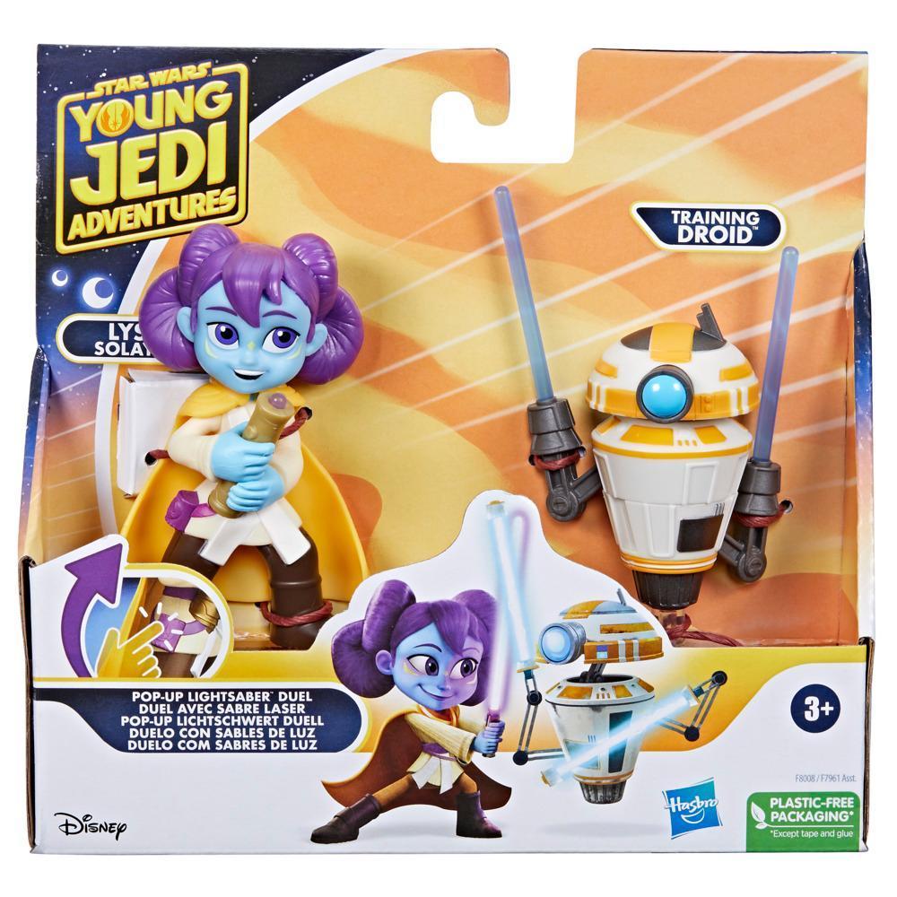 Star Wars Pop-Up Lightsaber Duel, Lys Solay & Training Droid Figures, Preschool Toys (4") product thumbnail 1