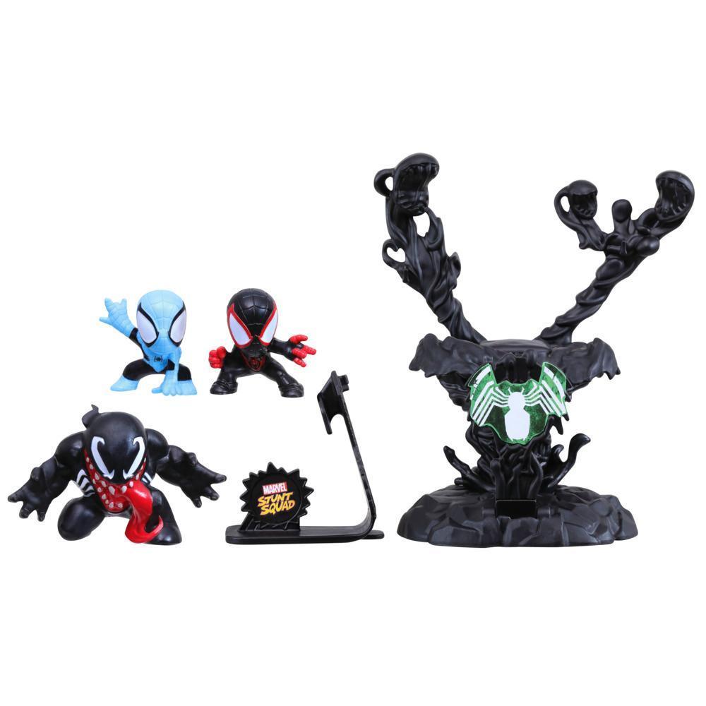 Marvel Stunt Squad Villain Knockdown Playset with 3 Action Figures (1.5”) product thumbnail 1