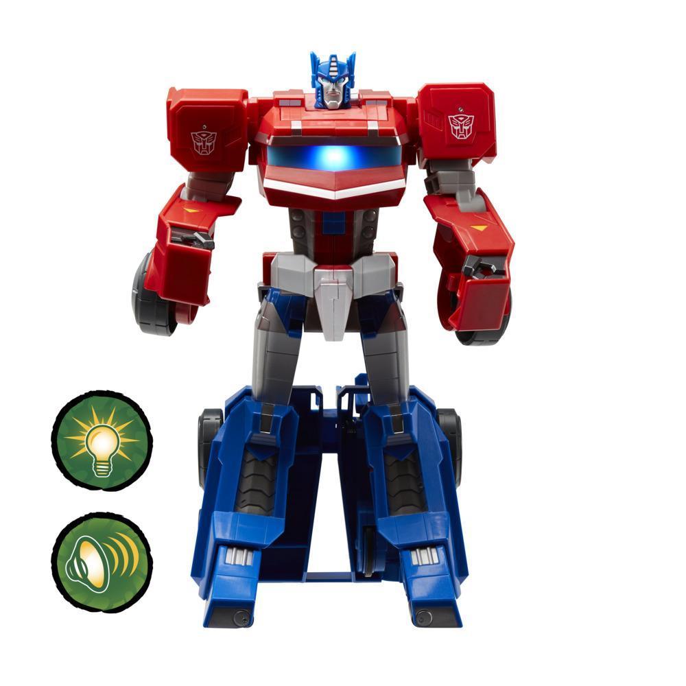 Transformers Toys Bumblebee Cyberverse Adventures Dinobots Unite Roll N’ Change Optimus Prime Action Figure, 6 and Up, 10-inch product thumbnail 1