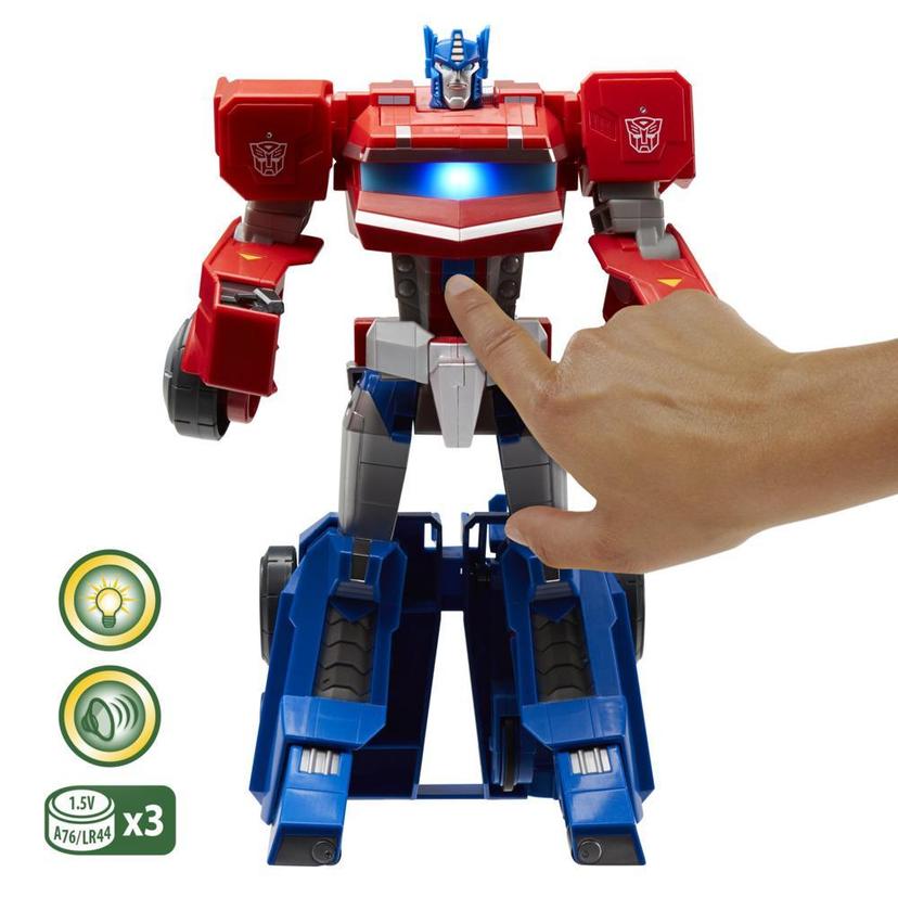 Transformers Toys Bumblebee Cyberverse Adventures Dinobots Unite Roll N’ Change Optimus Prime Action Figure, 6 and Up, 10-inch product image 1