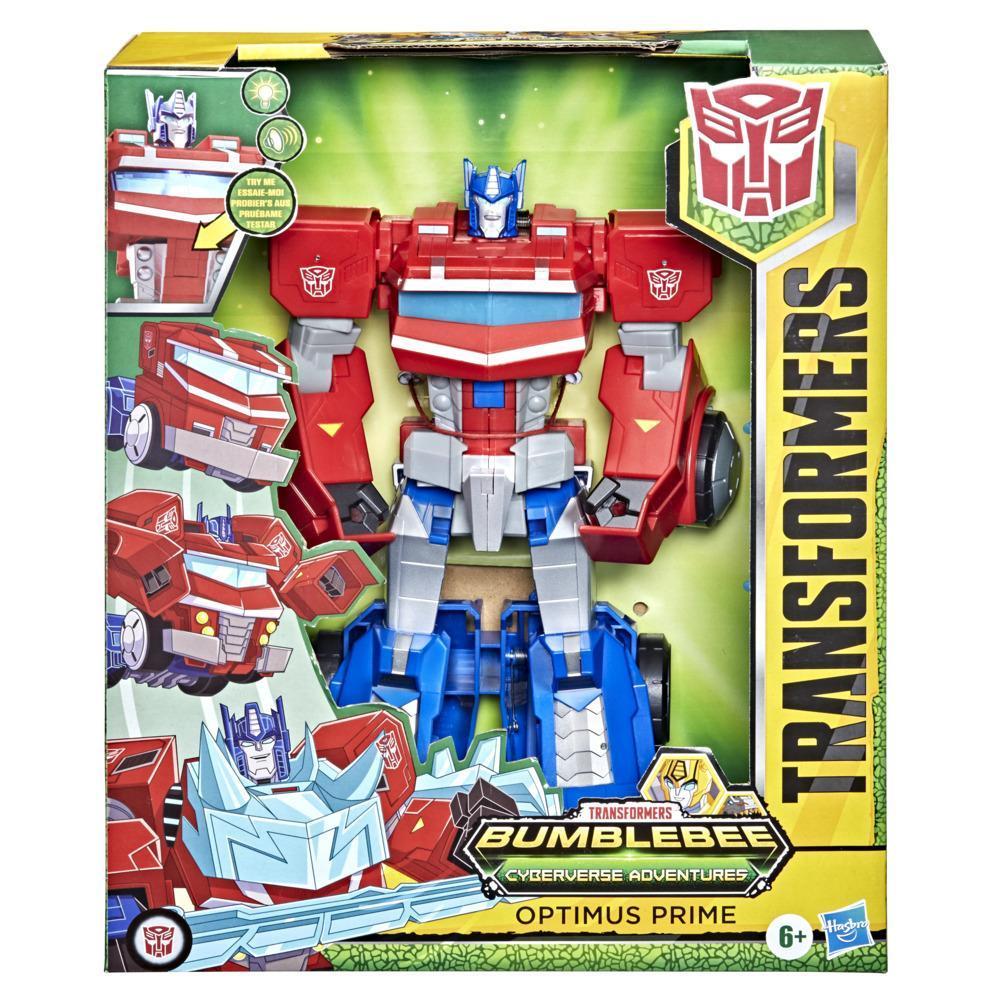Transformers Toys Bumblebee Cyberverse Adventures Dinobots Unite Roll N’ Change Optimus Prime Action Figure, 6 and Up, 10-inch product thumbnail 1