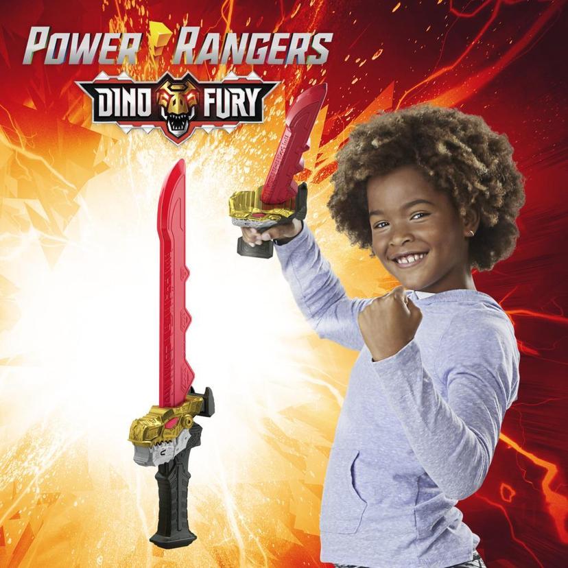 Power Rangers Dino Fury Red Ranger Dino Fury Saber Electronic Toy With Sounds, Inspired by the TV Show Ages 5 and Up product image 1