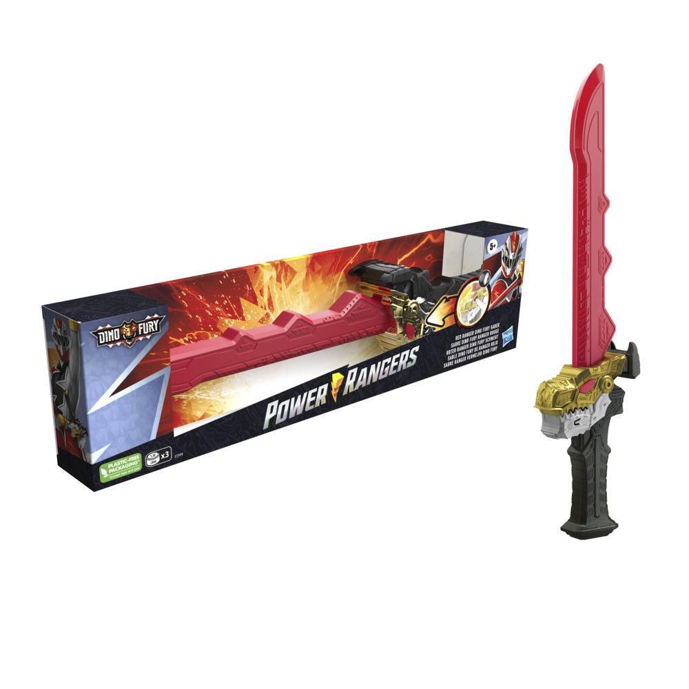 Power Rangers Dino Fury Red Ranger Dino Fury Saber Electronic Toy With Sounds, Inspired by the TV Show Ages 5 and Up product thumbnail 1