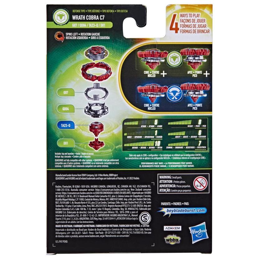 BEYBLADE QUAD DRIVE WRATH COBRA C7 product image 1