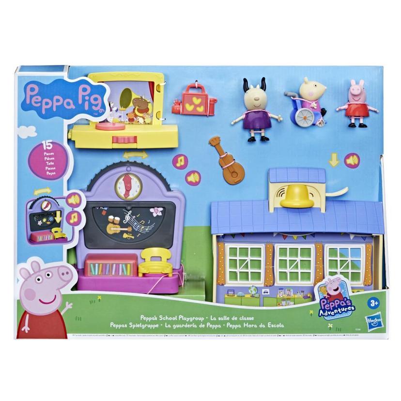 PEPPA PIG Peppa Pig Juguetes, Casa de Peppa Pig con 6 Figuras + Lonchera.  Incluye Set de Manualidades