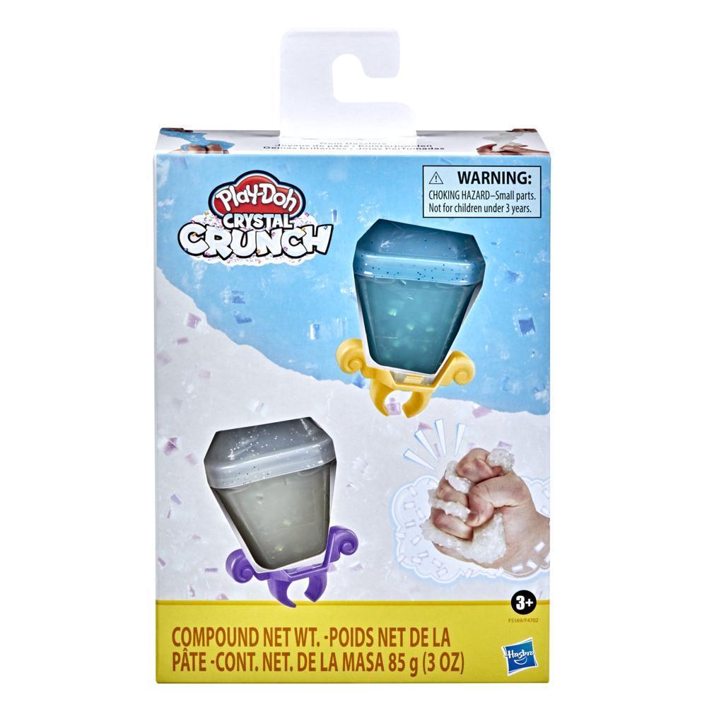 Play-Doh Crystal Crunch - Gemas Brillantes - Surtido de 2 recipientes - Azul y blanco product thumbnail 1