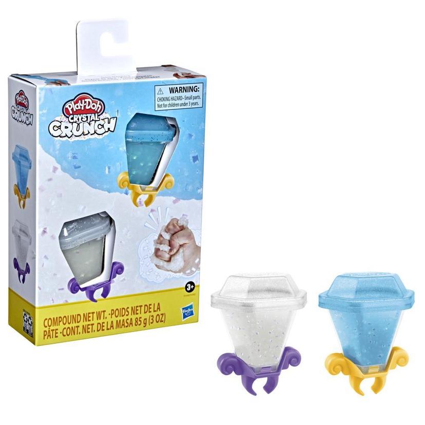 Play-Doh Crystal Crunch - Gemas Brillantes - Surtido de 2 recipientes - Azul y blanco product image 1