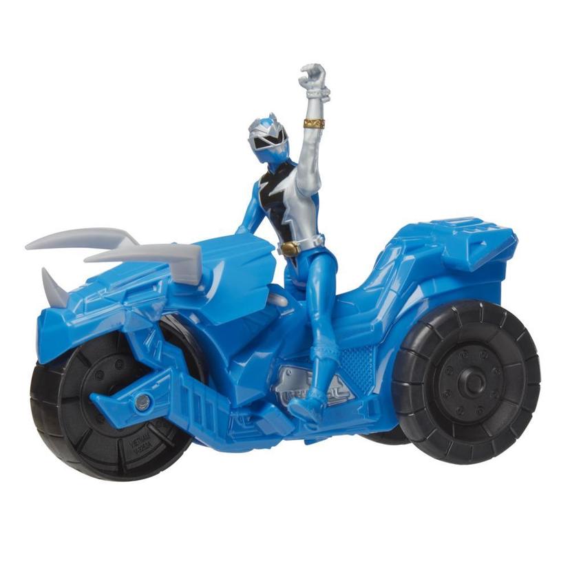 Power Rangers Dino Fury - Rip N Go - Moto de combate triceratops y Dino Fury Blue Ranger product image 1