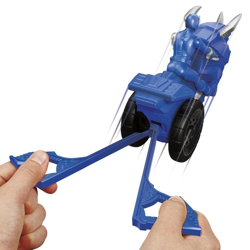 Power Rangers Dino Fury - Rip N Go - Moto de combate triceratops y Dino Fury Blue Ranger product image 1