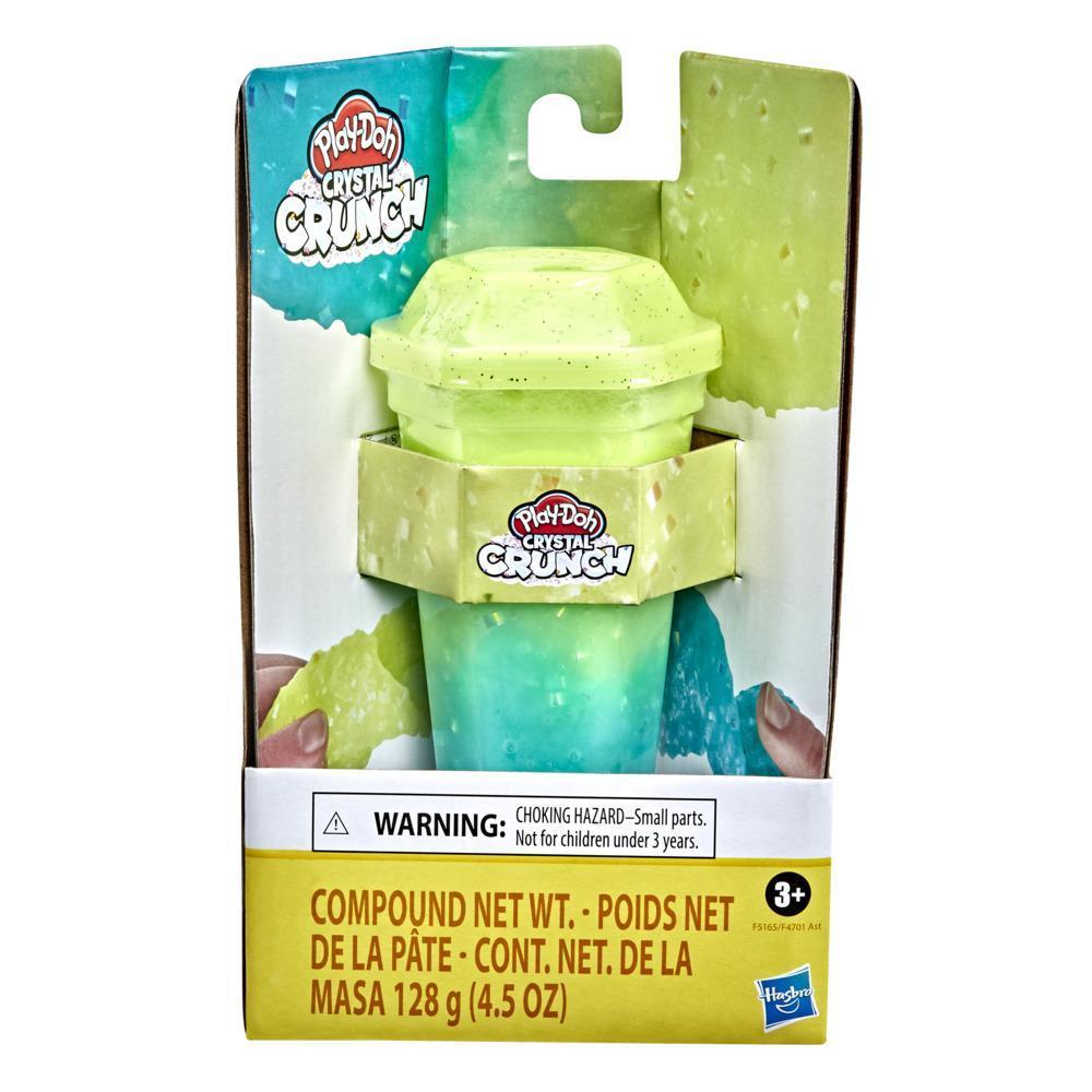 Play-Doh Crystal Crunch - Lata individual de masa color verde azulado y amarillo product thumbnail 1