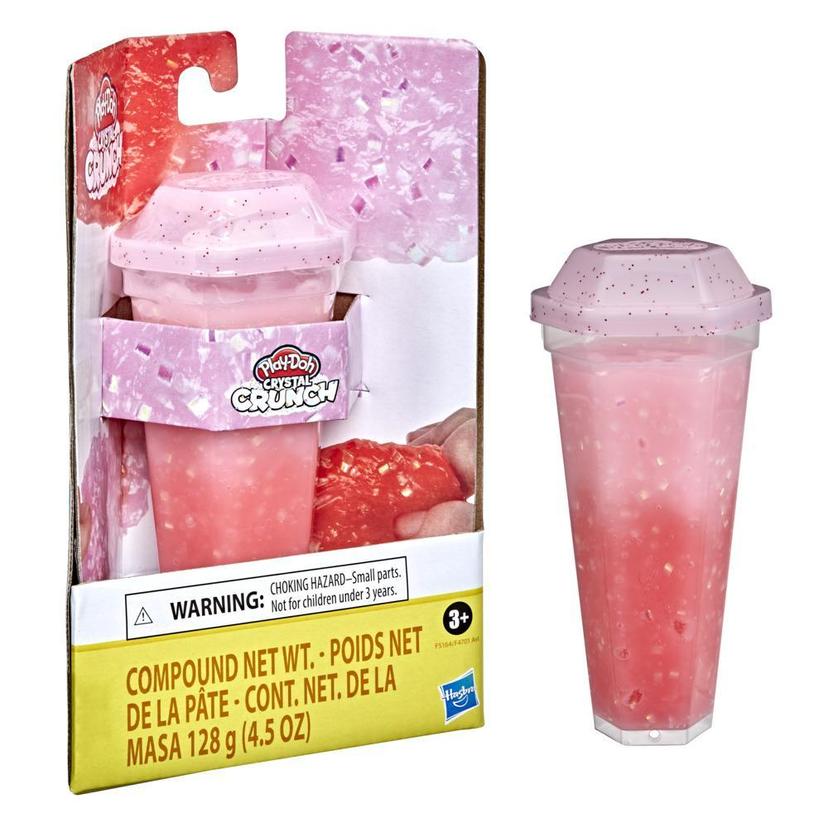 Play-Doh Crystal Crunch - Lata individual de masa color rojo y rosa product image 1