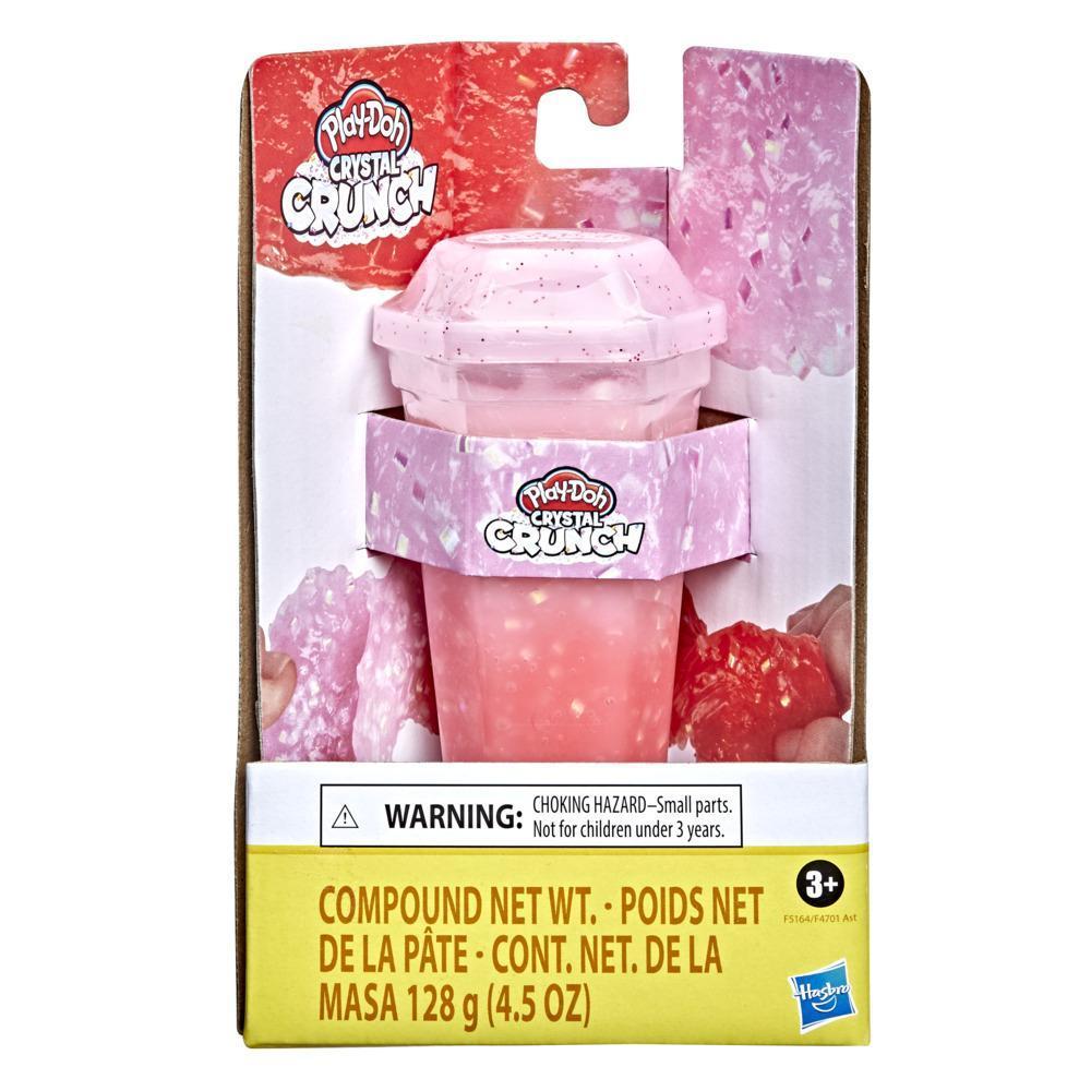 Play-Doh Crystal Crunch - Lata individual de masa color rojo y rosa product thumbnail 1