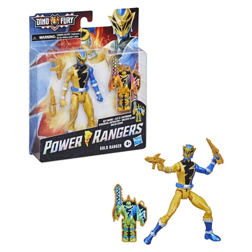 Power Rangers Dino Fury - Figura de Ranger Dorado product thumbnail 1