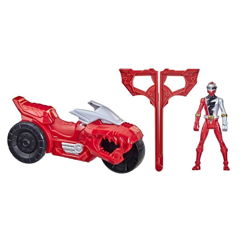 Power Rangers Dino Fury - Rip N Go - Moto de combate T-Rex y Dino Fury Red Ranger product image 1