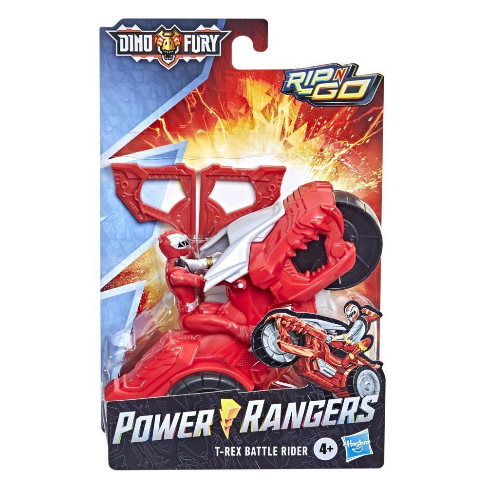 Power Rangers Dino Fury - Rip N Go - Moto de combate T-Rex y Dino Fury Red Ranger product thumbnail 1