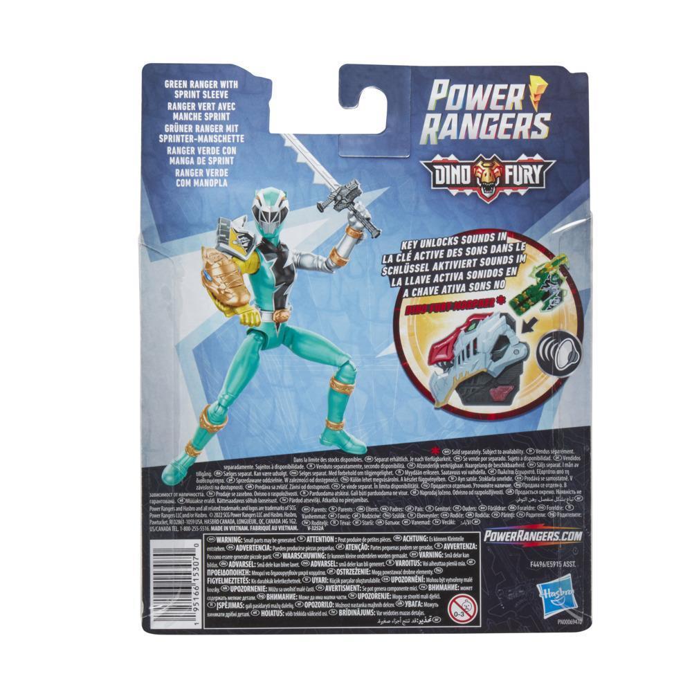 Power Rangers Dino Fury - Ranger Verde con Manga de Sprint product thumbnail 1