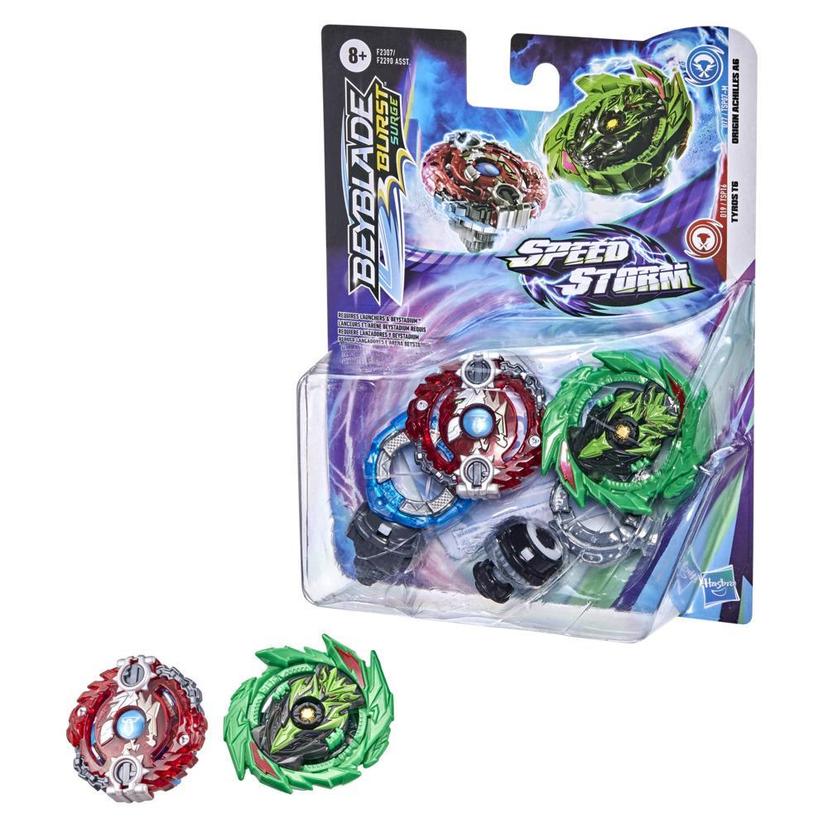 Beyblade Burst Surge Speedstorm - Kit doble - Origin Achilles A6 y Tyros T6 product image 1