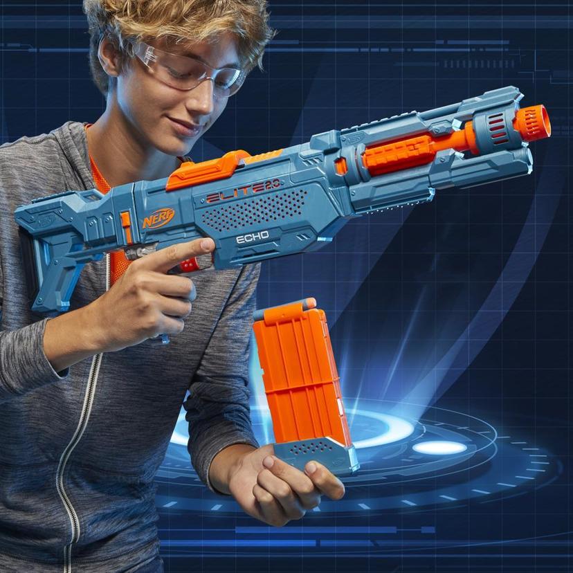 Nerf Elite 2.0 Echo CS-10 - 24 dardos Nerf, clip de 10 dardos, culata desmontable, extensión del cañón, 4 rieles tácticos product image 1