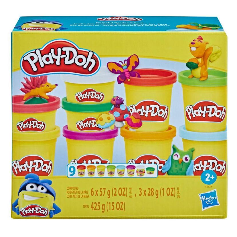 Play-Doh - Colorido jardín - Set de 9 latas de masa para moldear product image 1