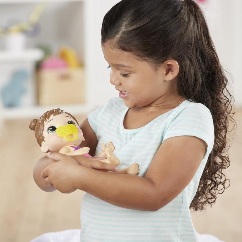 Baby Alive Bebé Chapoteos y abrazos - Muñeca con cabello castaño para juego acuático - Con accesorios, juguete para niños y niñas de 3 años en adelante product image 1