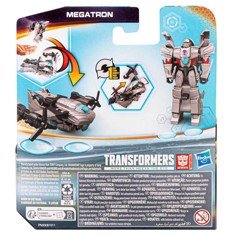Transformers EarthSpark - Cambiador de 1 paso con giro - Megatron product image 1