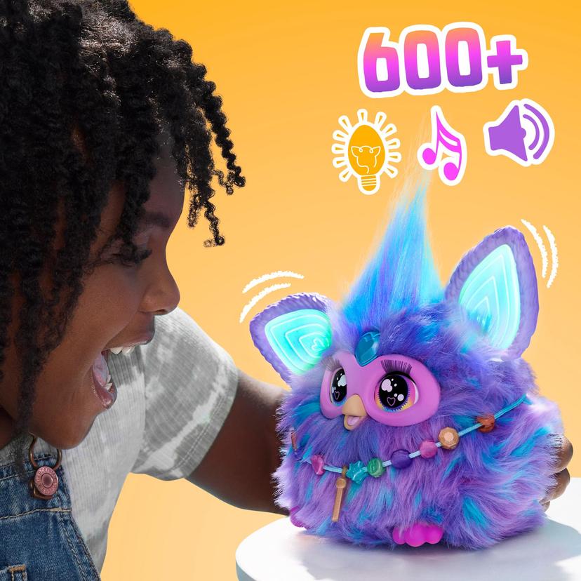 Furby púrpura, 15 accesorios de moda, juguetes de peluche interactivos para  niña de 6 años