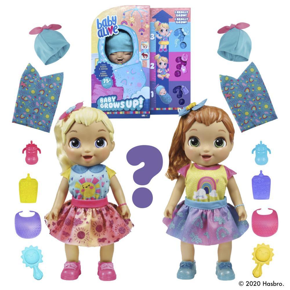 Baby Alive Baby - Baby Grows Up (Feliz) - Happy Hope o Merry Meadow - Muñeca bebé que crece y habla con accesorios sorpresa product thumbnail 1