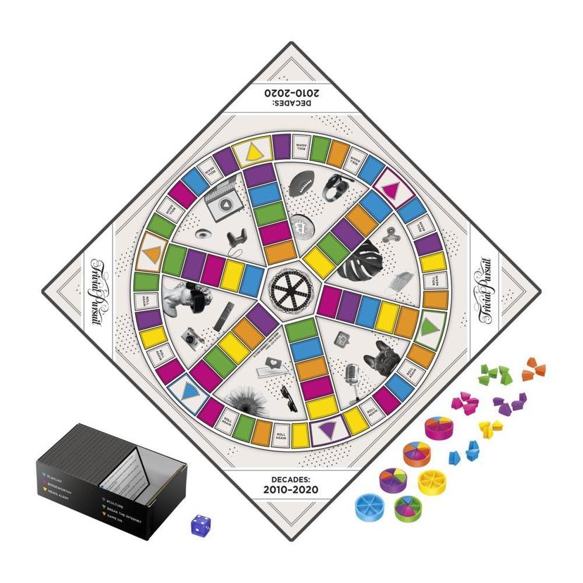 Trivial Pursuit Décennie : 2010-2020, jeu de plateau pour adultes et ados, jeu-questionnaire sur la culture pop, dès 16 ans product image 1