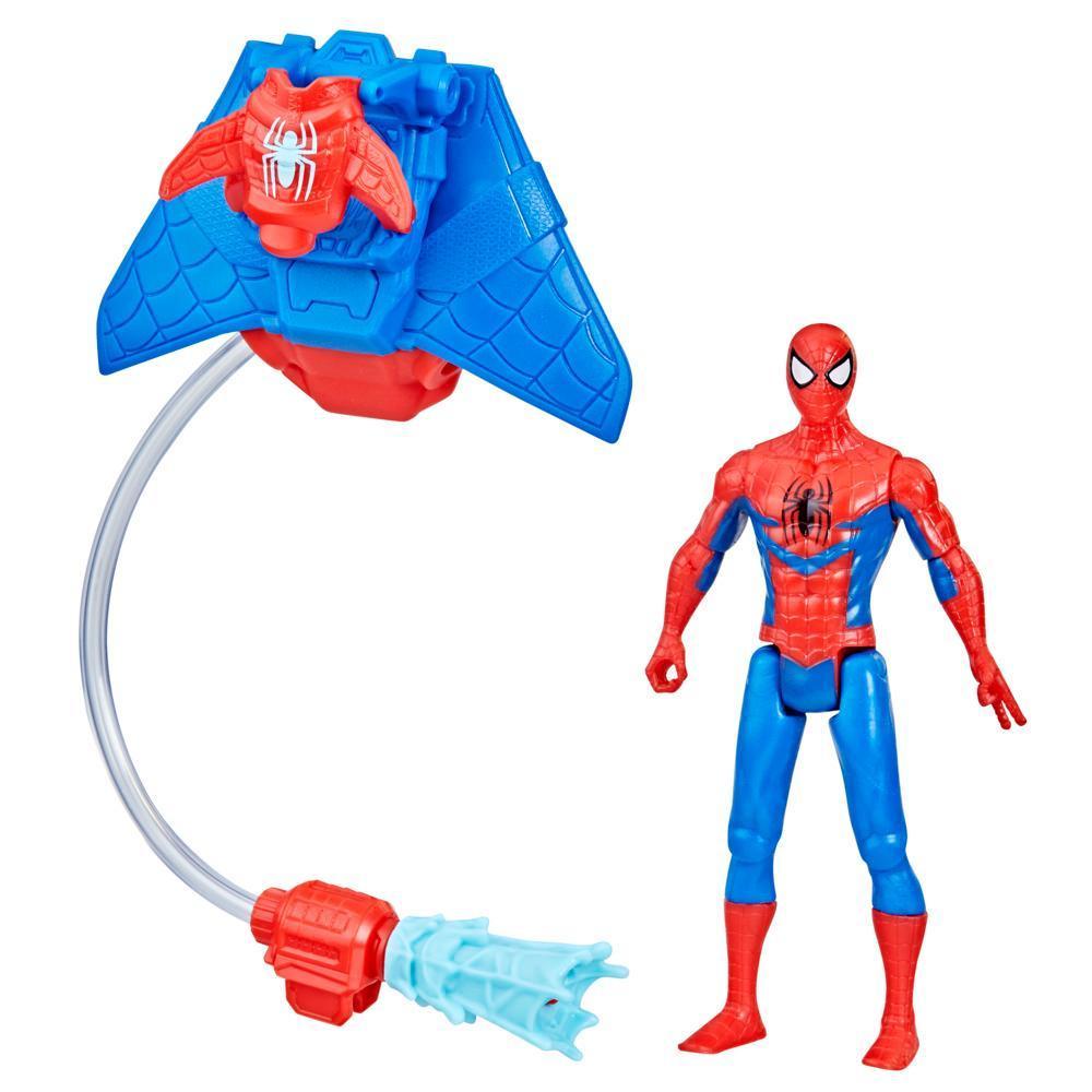 Marvel Spider-Man, figurine Spider-Man Héros aquatique de 10 cm avec accessoire à jet d'eau product thumbnail 1