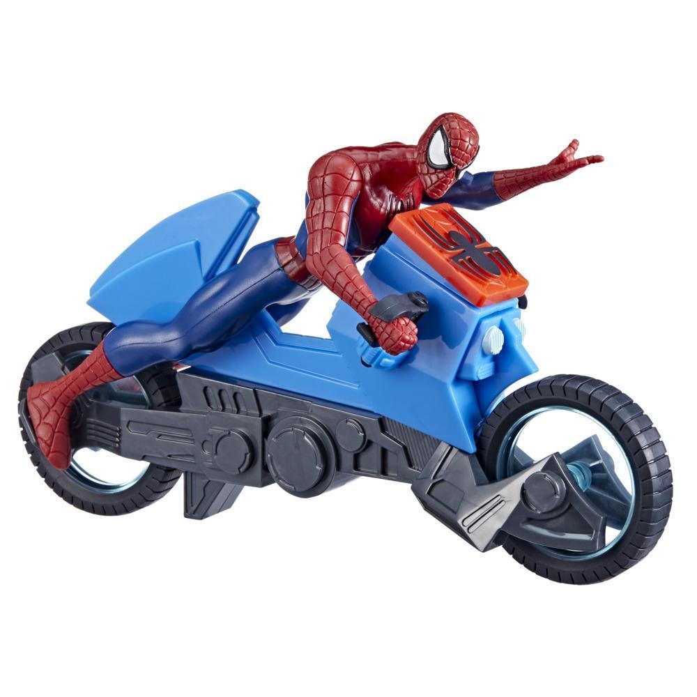 Marvel Spider-Man Moto araignée, véhicule avec figurine de collection Spider-Man de 15 cm, pour enfants à partir de 4 ans product thumbnail 1