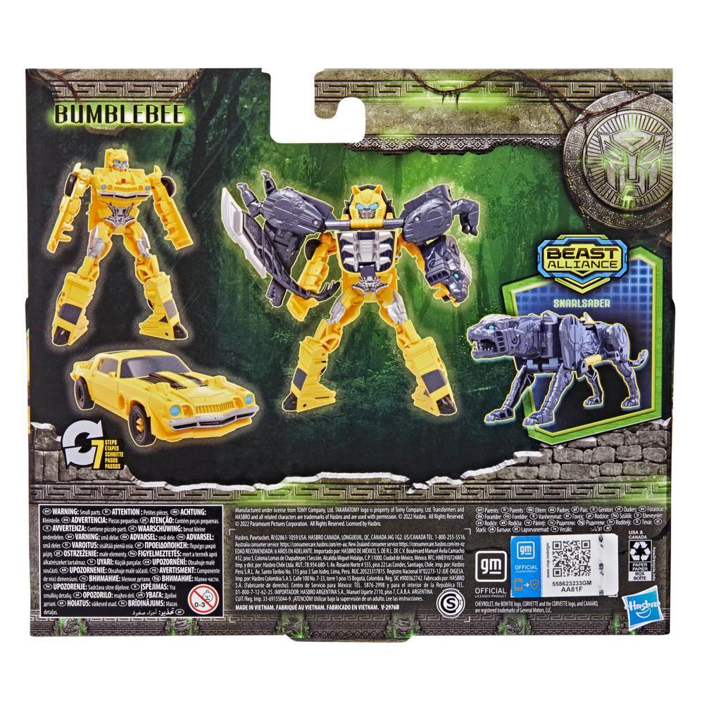 Transformers: Rise of the Beasts, Beast Alliance, pack de 2 figurines Beast Combiners Bumblebee, à partir de 6 ans, 12,5 cm product thumbnail 1