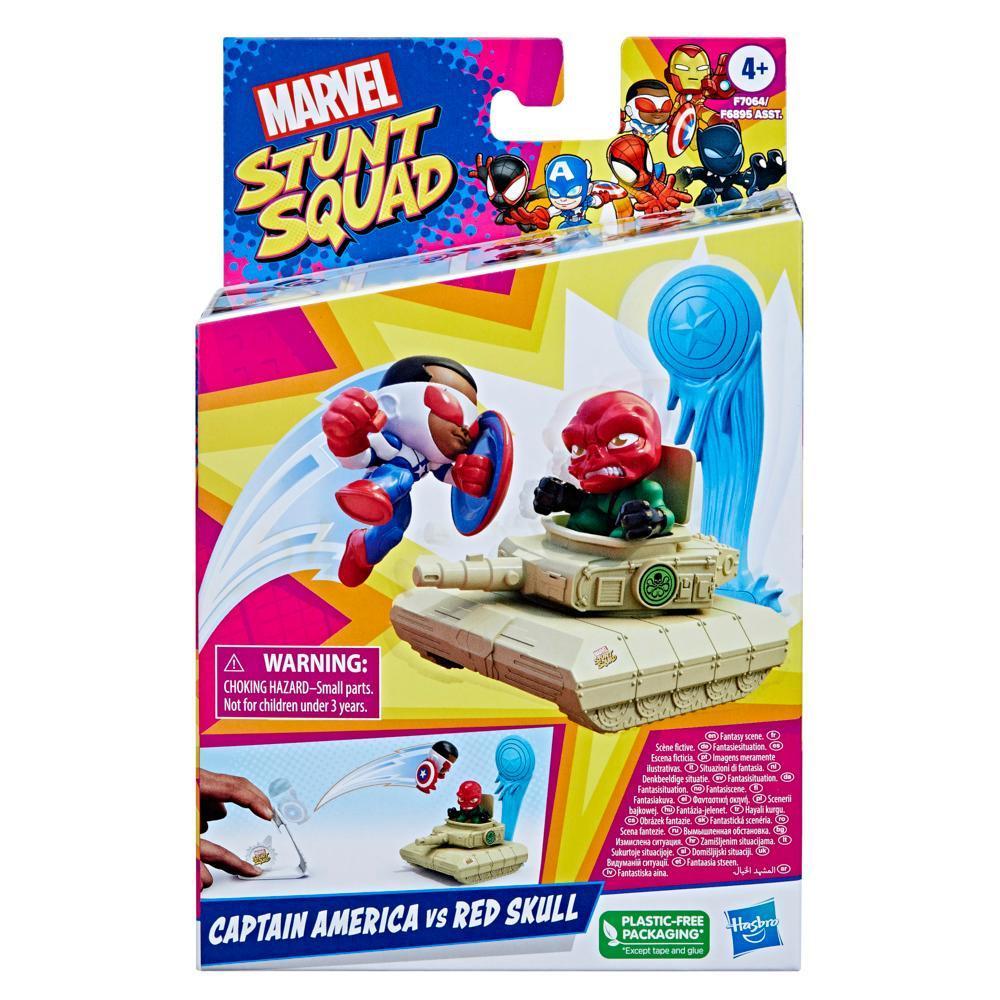 Marvel Stunt Squad, Captain America contre Red Skull, coffret de figurines de 3,5 cm product thumbnail 1