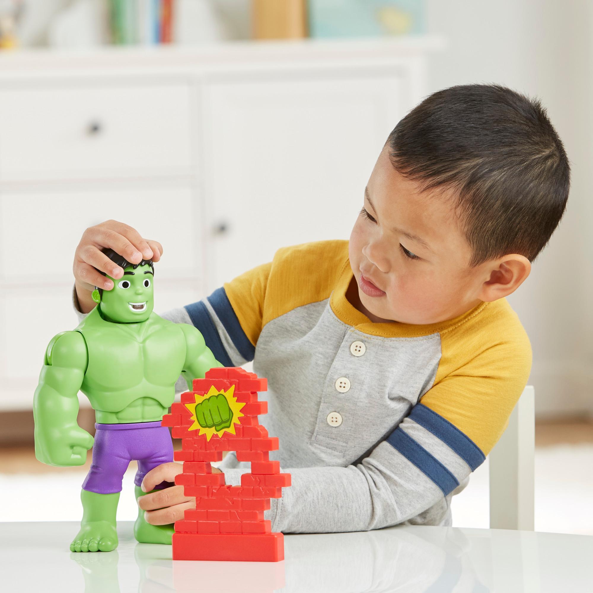 Spidey et ses Amis Extraordinaires, Hulk Casseur de mur, figurine de 25 cm à plusieurs visages, pour enfants dès 3 ans product thumbnail 1