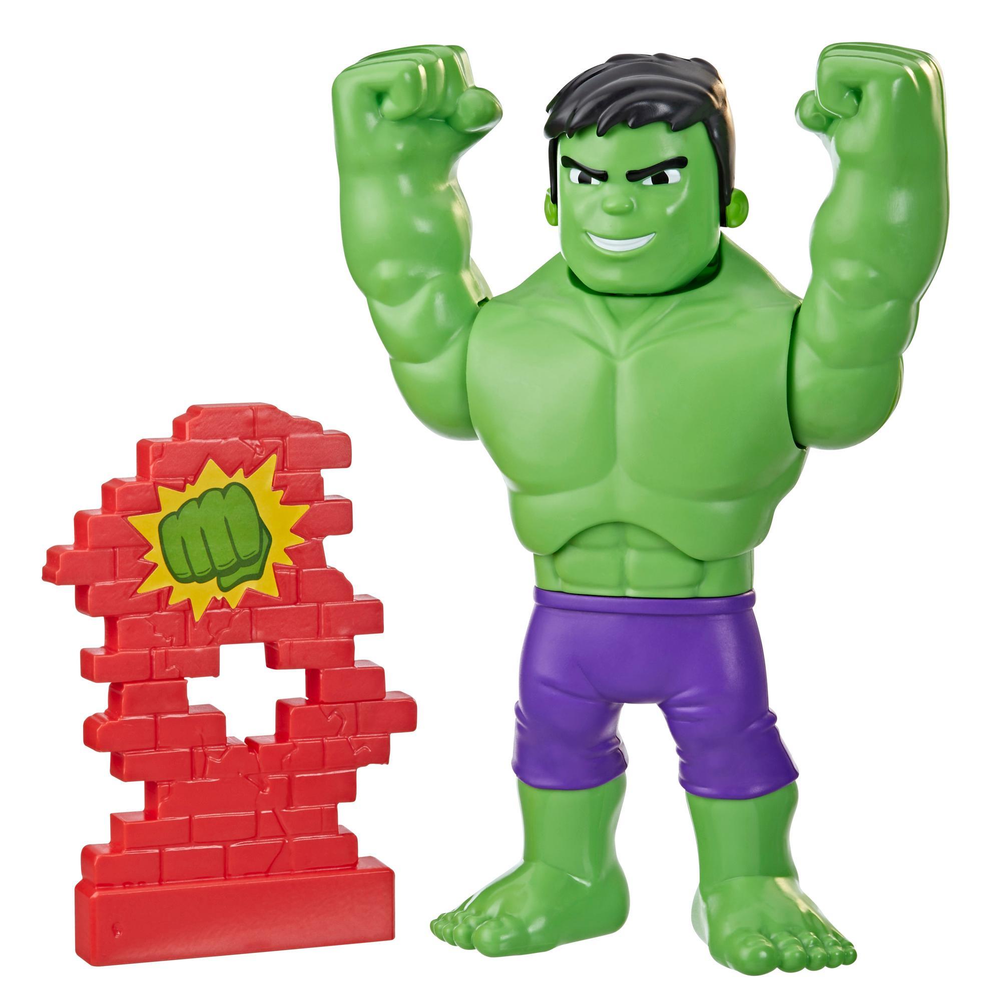 Spidey et ses Amis Extraordinaires, Hulk Casseur de mur, figurine de 25 cm à plusieurs visages, pour enfants dès 3 ans product thumbnail 1