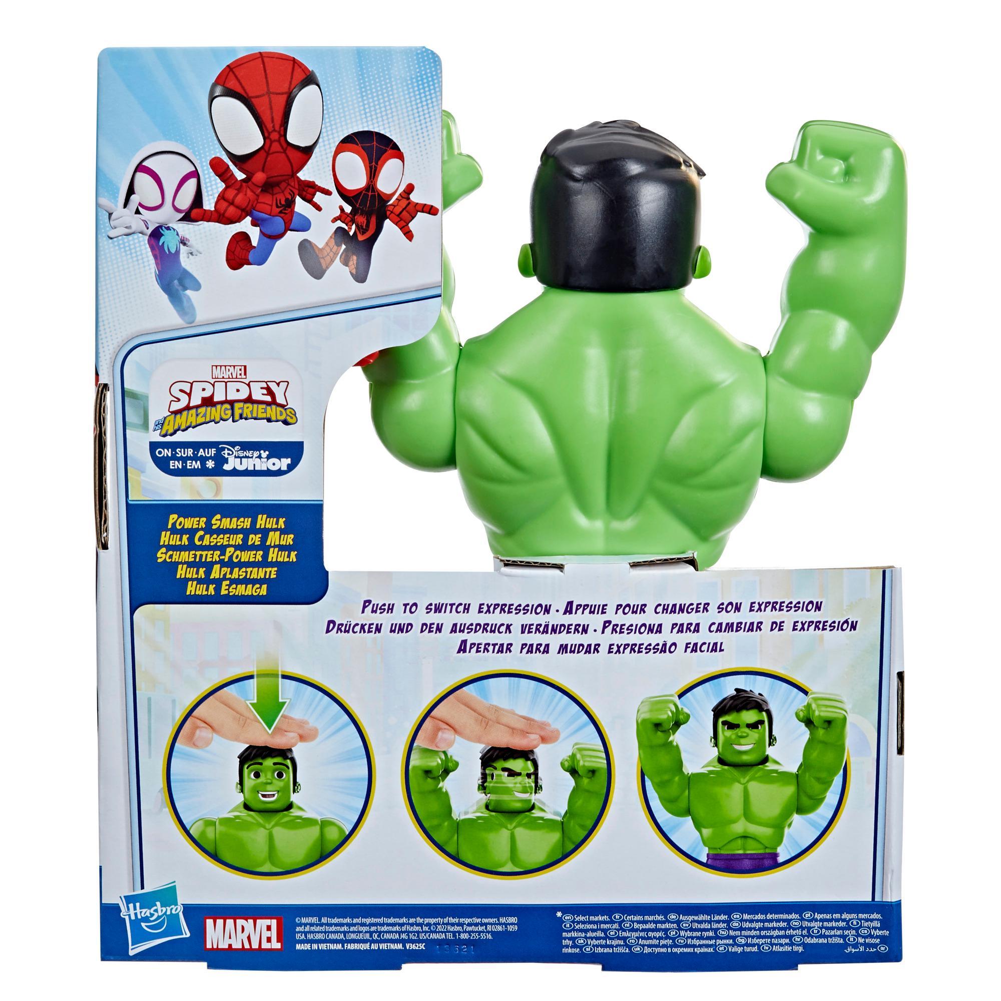 Spidey et ses Amis Extraordinaires, Hulk Casseur de mur, figurine de 25 cm à plusieurs visages, pour enfants dès 3 ans product thumbnail 1