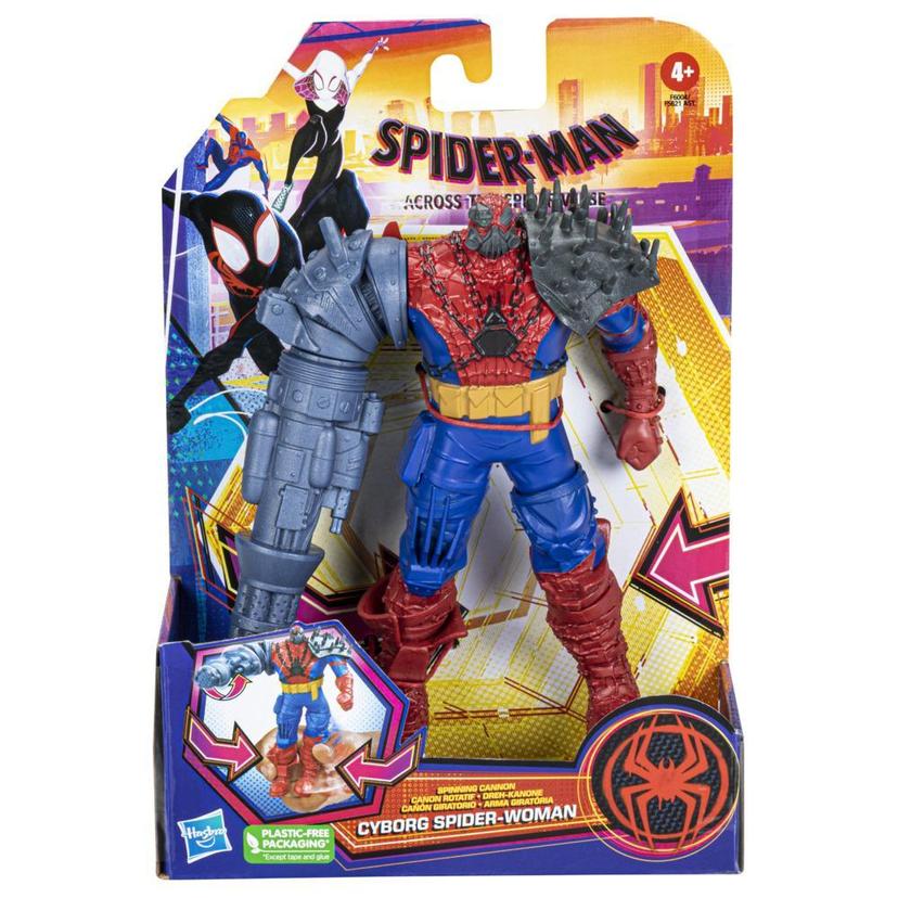 Marvel Spider-Man: Across the Spider-Verse, figurine deluxe Cyborg Spider-Woman de 15 cm, pour enfants, à partir de 4 ans product image 1