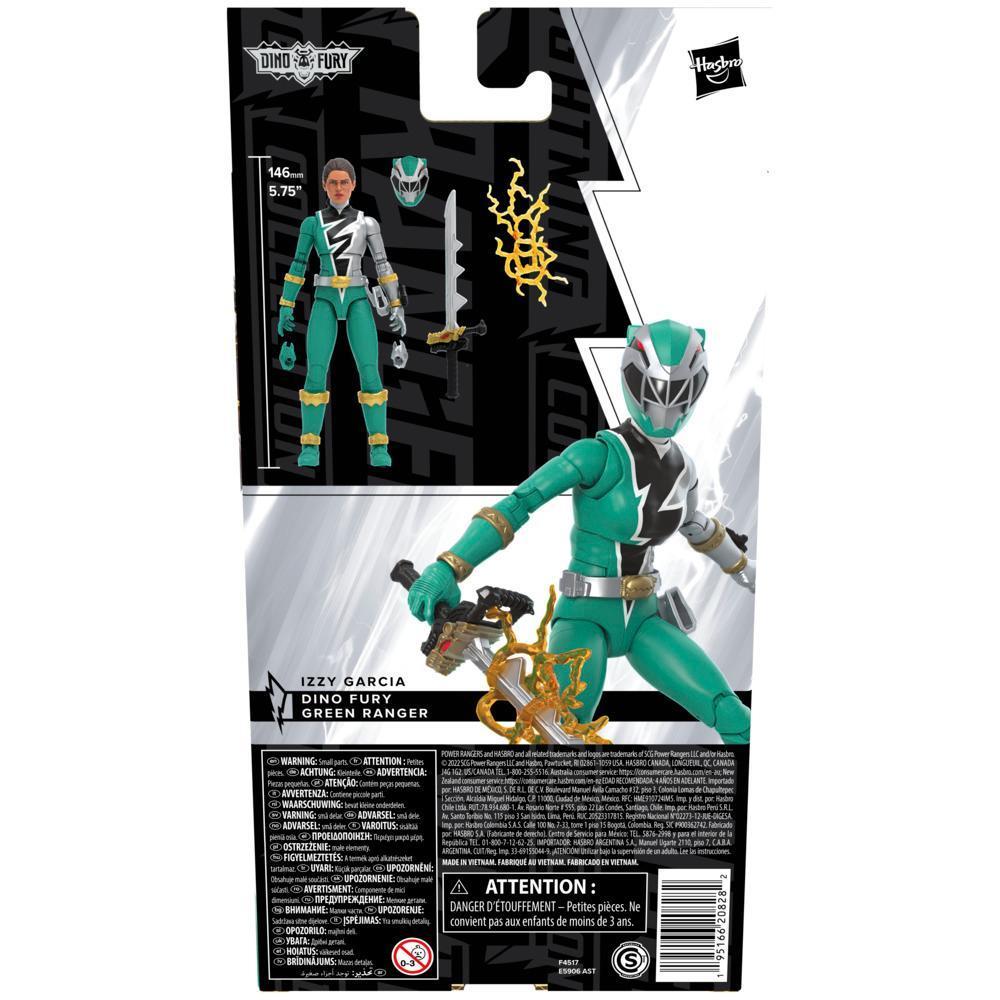 Power Rangers Lightning Collection, figurine de collection Ranger vert Dino Fury de 15 cm product thumbnail 1