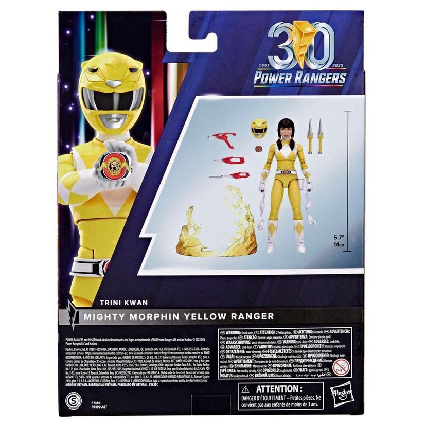 Power Rangers Lightning Collection Remastered, figurine Mighty Morphin Ranger jaune de 15 cm product image 1