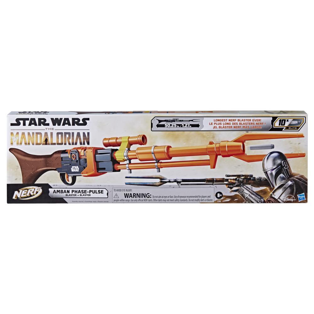 Nerf Star Wars, Amban Phase-pulse Blaster, The Mandalorian, viseur, 10 fléchettes Nerf Elite, 1,27 m de long product thumbnail 1