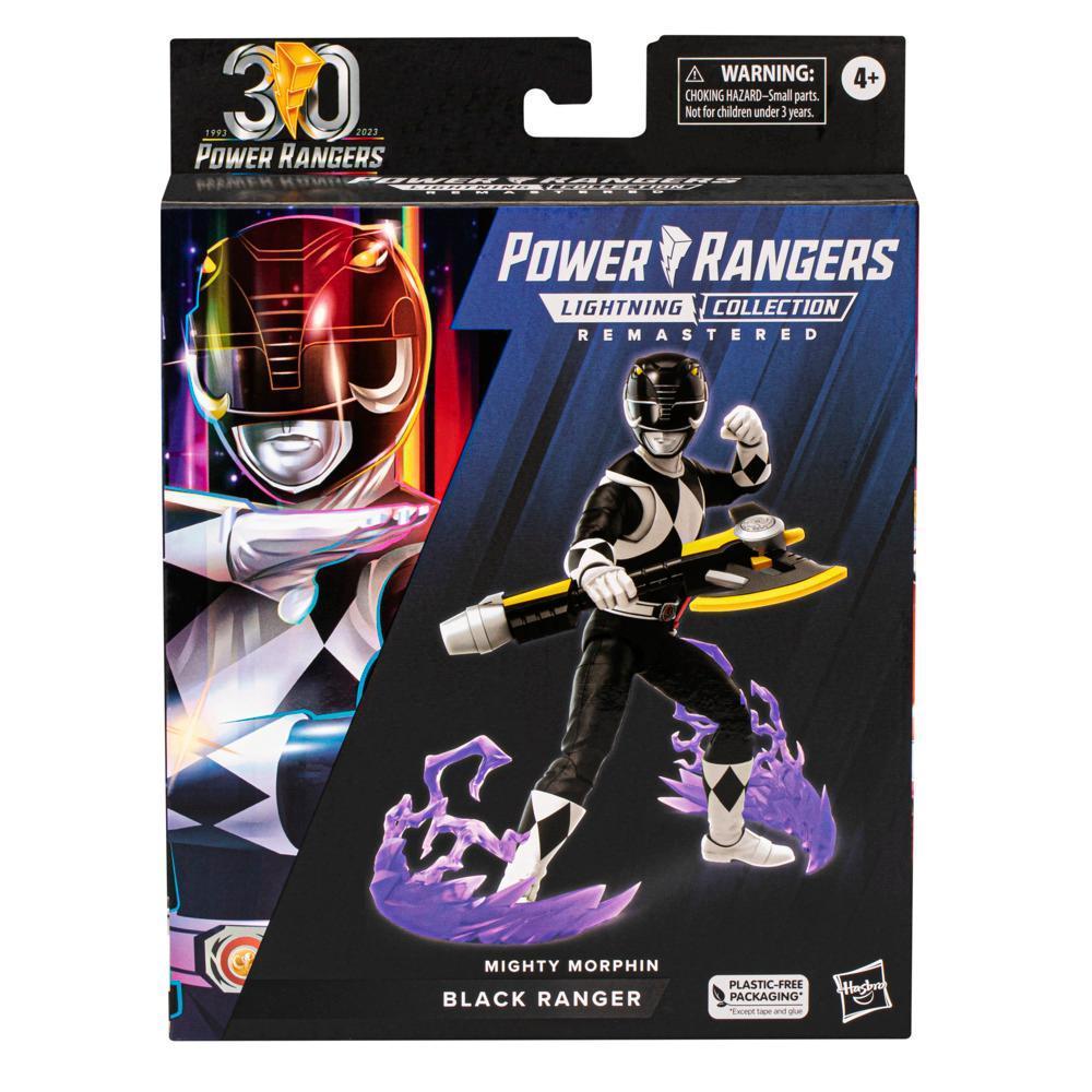 Power Rangers Lightning Collection Remastered, figurine Mighty Morphin Ranger Noir de 15 cm product thumbnail 1