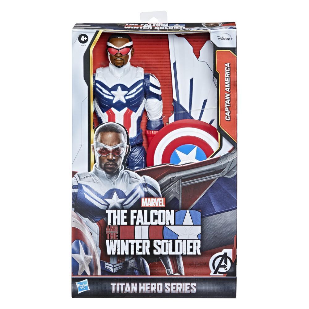 Marvel Studios Avengers Titan Hero Series, figurine Captain America de 30 cm avec des ailes, pour enfants à partir de 4 ans product thumbnail 1