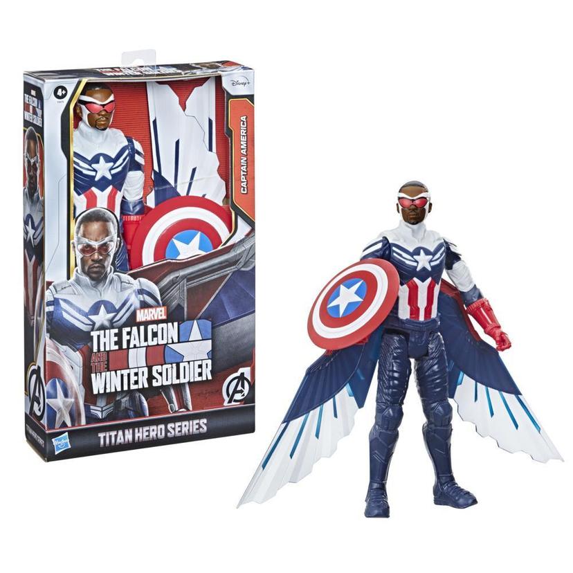 Marvel Studios Avengers Titan Hero Series, figurine Captain America de 30 cm avec des ailes, pour enfants à partir de 4 ans product image 1