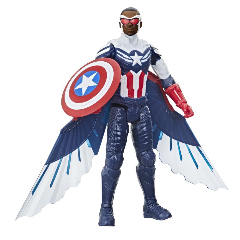Marvel Studios Avengers Titan Hero Series, figurine Captain America de 30 cm avec des ailes, pour enfants à partir de 4 ans product thumbnail 1