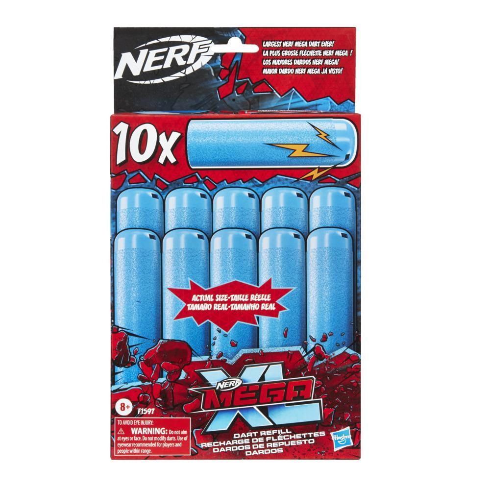 Nerf Mega XL, recharge de 10 fléchettes Nerf Mega XL sifflantes, les fléchettes Nerf Mega les plus grosses product thumbnail 1