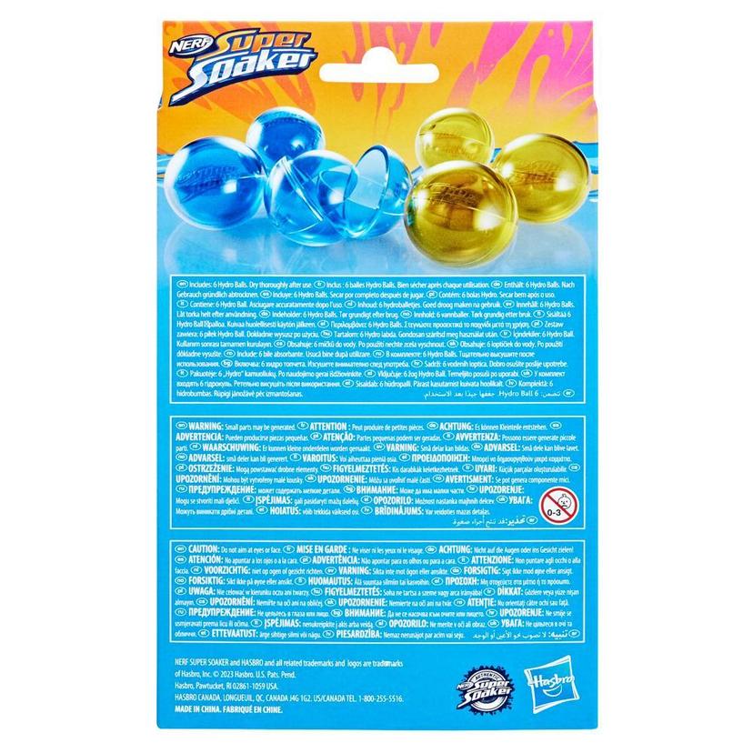 Nerf Super Soaker Hydro Balls, pack de 6 balles d'eau réutilisables product image 1